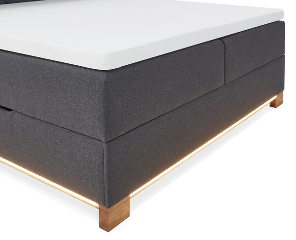 BOXSPRINGOVÁ POSTEĽ, 180/200 cm, antracitová Xora - Postele, Online Only