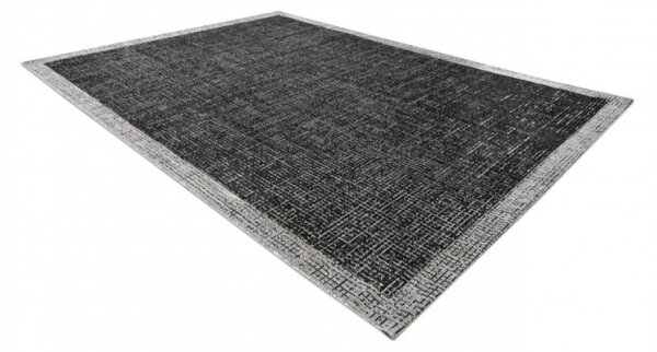 Koberec SIZAL FLOORLUX 20401 černý / stříbrný