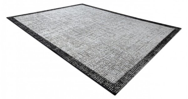 Koberec SIZAL FLOORLUX 20401 Ramka strieborný / čierny