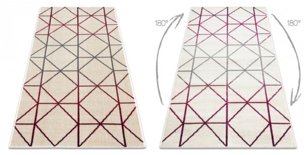 Koberec GINA 21242561 geometrický béž / červený / sivý