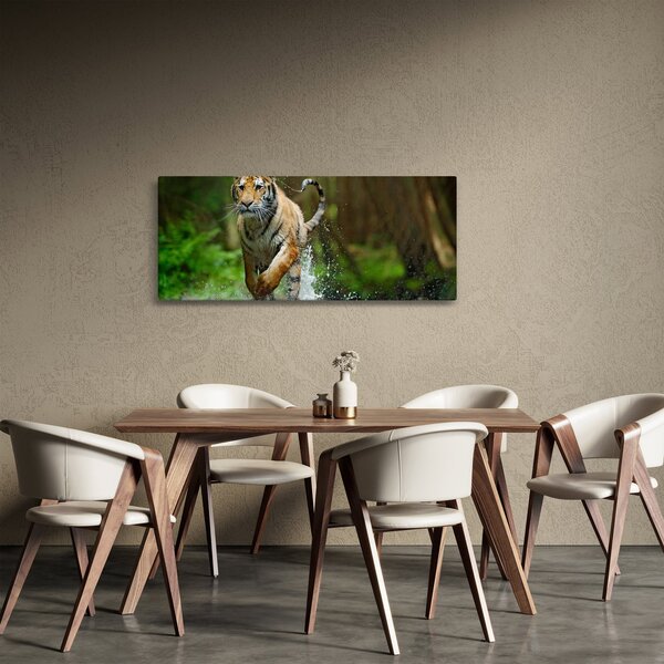 Obraz bežiaceho tigra (120x50 cm)