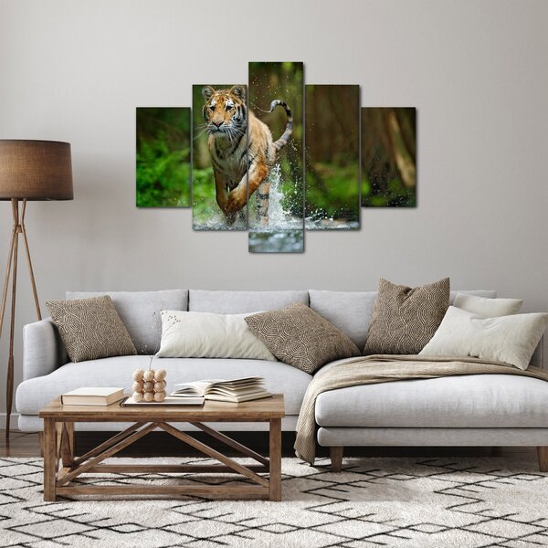 Obraz bežiaceho tigra (150x105 cm)