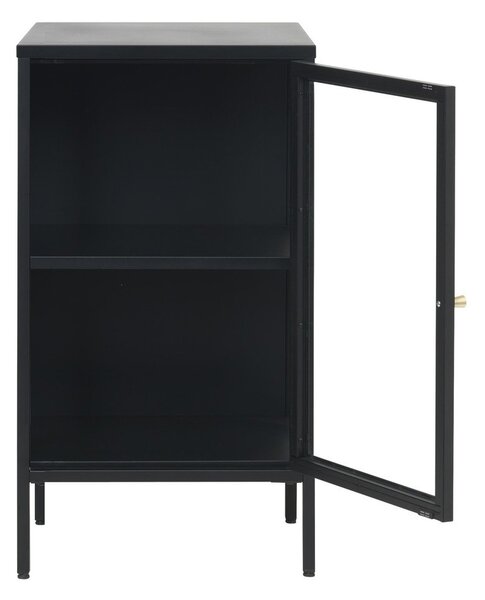 Čierna kovová vitrína 45x85 cm Carmel – Unique Furniture