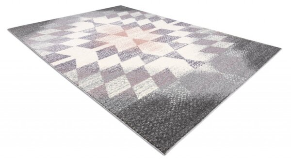 Koberec KAKE 25812757 Geometric Romby 3D fiolet/sivý/ružový