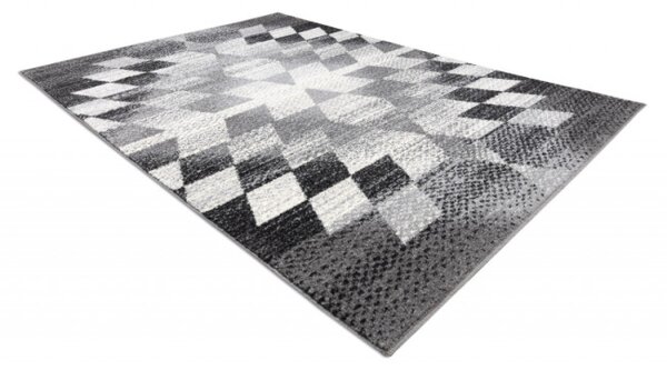 Koberec KAKE 25812677 Geometric - Romby 3D sivý/čierny