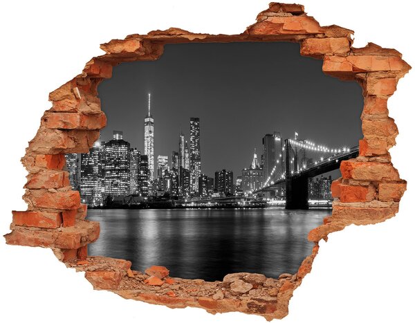 Fototapeta diera na stenu 3D Manhattan v noci nd-c-92771254