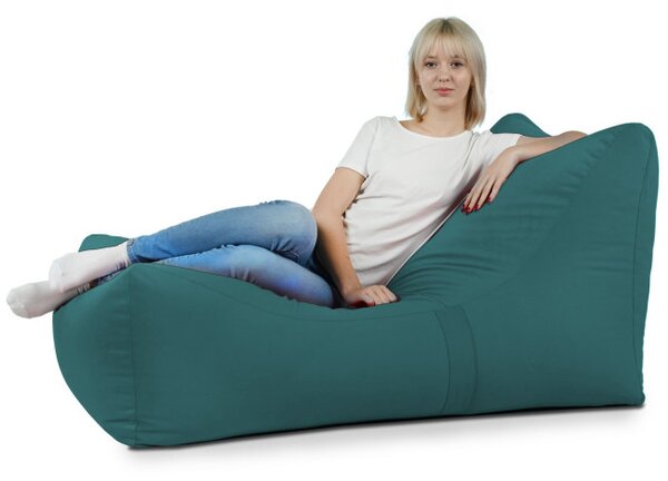 Leňoška LOUNGE ATENA plyš blekit