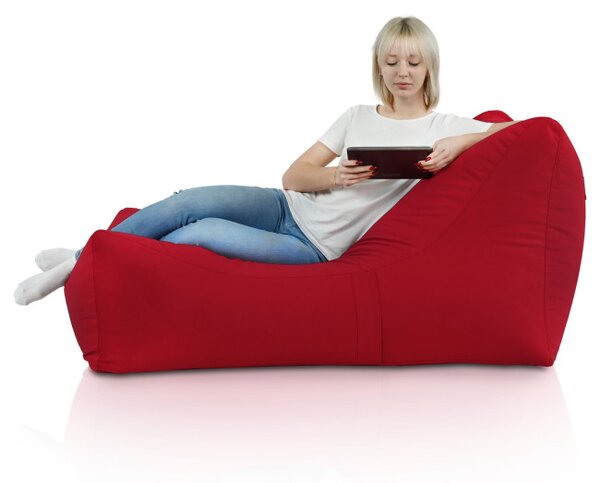 Leňoška LOUNGE ATENA plyš červená
