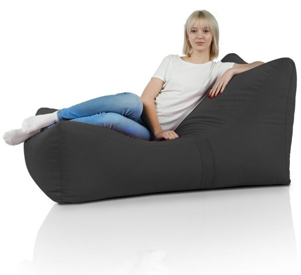 Leňoška LOUNGE ATENA plyš tmavo sivá
