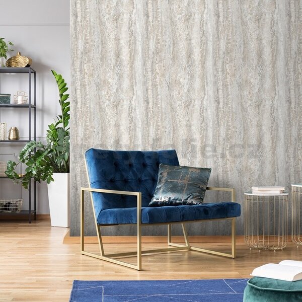 Papierové tapety na stenu IMPOL A96607, rozmer 10,05 m x 0,53 m, travertín prírodný, IMPOL TRADE