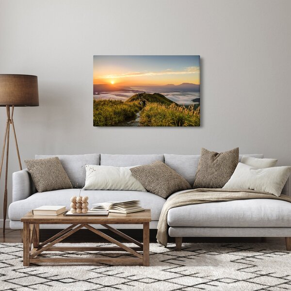 Obraz hory pri západe slnka (90x60 cm)