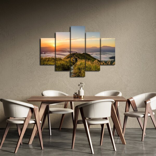Obraz hory pri západe slnka (150x105 cm)