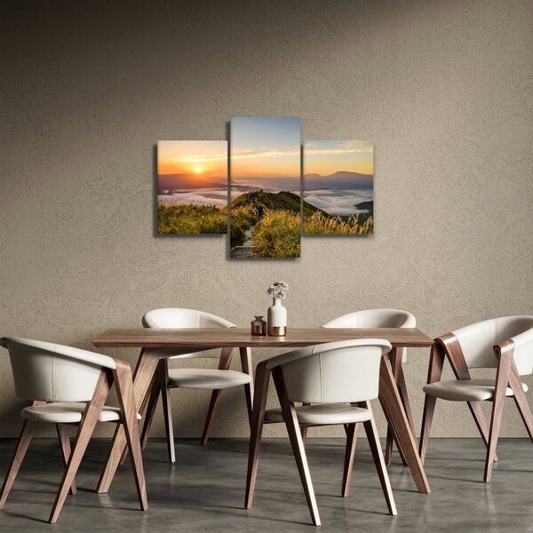 Obraz hory pri západe slnka (90x60 cm)