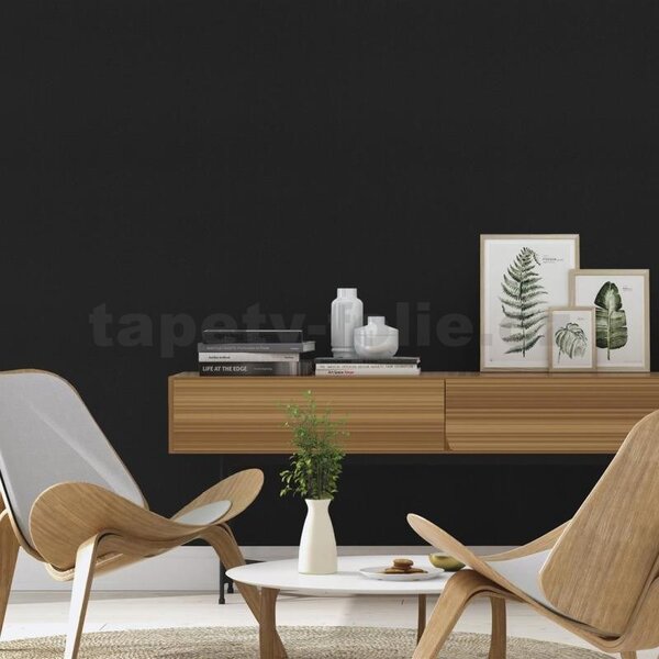 Vliesové tapety na stenu IMPOL TRADE 610376, rozmer 10,05 m x 0,53 m, jednofarebné čierne s jemnou štruktúrou, IMPOL TRADE
