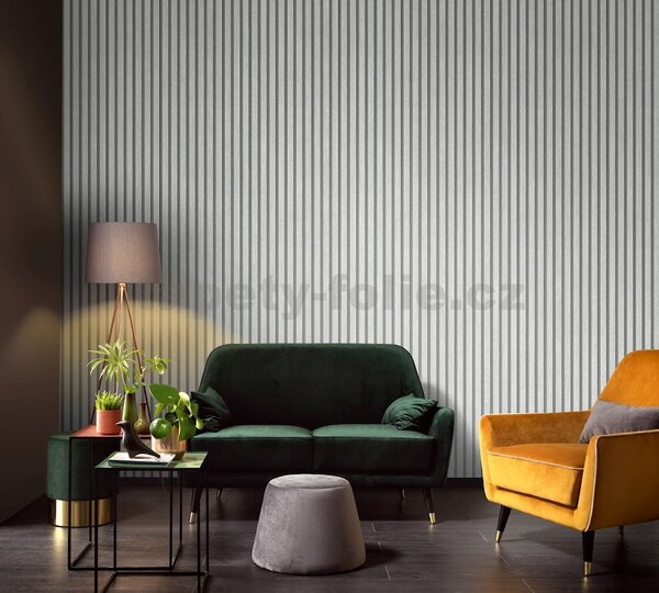 Vliesové tapety na stenu IMPOL TRADE 10400-31, rozmer 10,05 m x 0,53 m, lamely na stenu dub biely, IMPOL TRADE