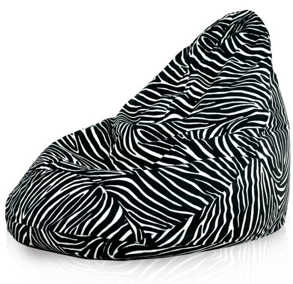 Sedací vak DROP XXL zebra