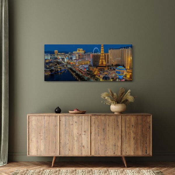 Obraz nočného Las Vegas (120x50 cm)