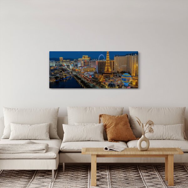 Obraz nočného Las Vegas (120x50 cm)