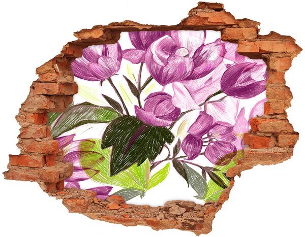 Fototapeta diera na stenu 3D Kvetinový vzor nd-c-121115706