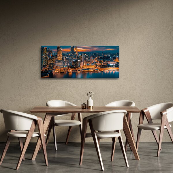 Obraz nočného mesta (120x50 cm)