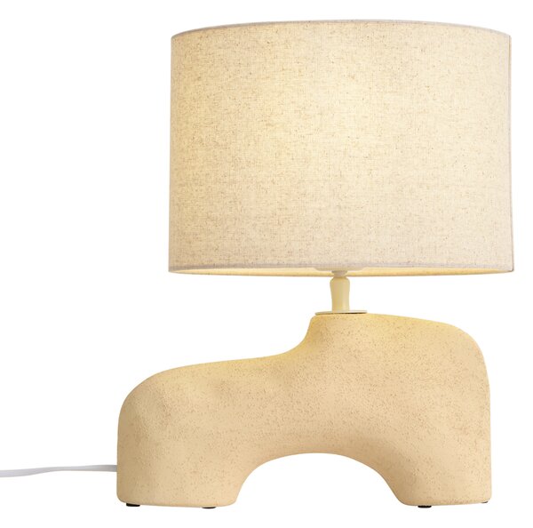 Wabi Sabi stolná lampa béžová s ľanovým tienidlom 35cm - Florence