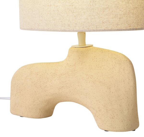 Wabi Sabi stolná lampa béžová s ľanovým tienidlom 35cm - Florence
