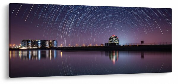 Obraz nočnej oblohy s hviezdami (120x50 cm)