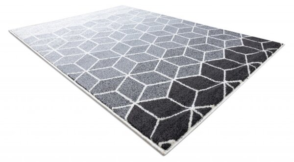 Koberec HEOS 78590 krém / strieborný / antracit CUBE KOCKA