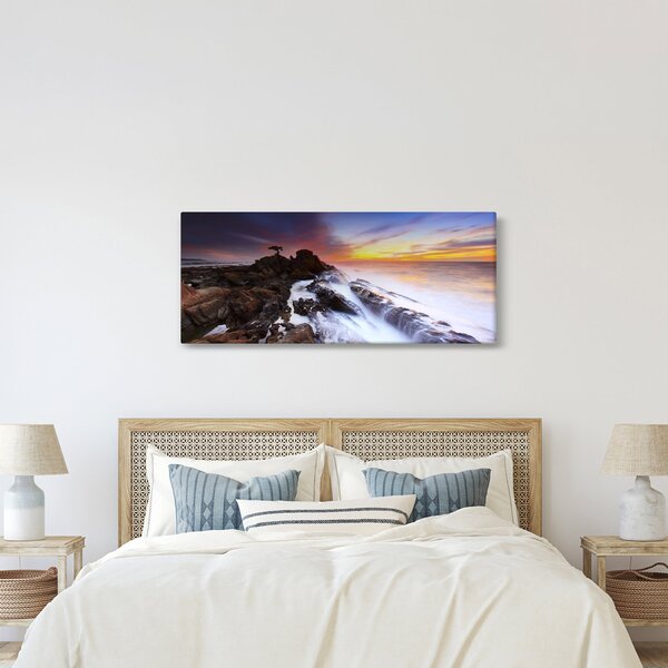 Obraz hory v hmle (120x50 cm)