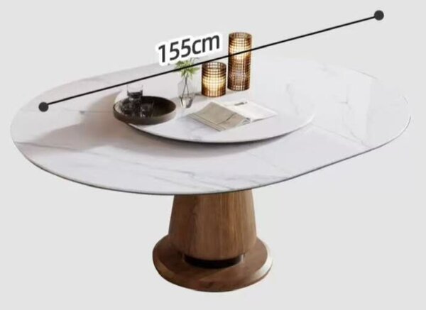 JEDÁLENSKÝ ROZKLADACÍ STÔL BERNABE MRAMOR 120 / 155 cm