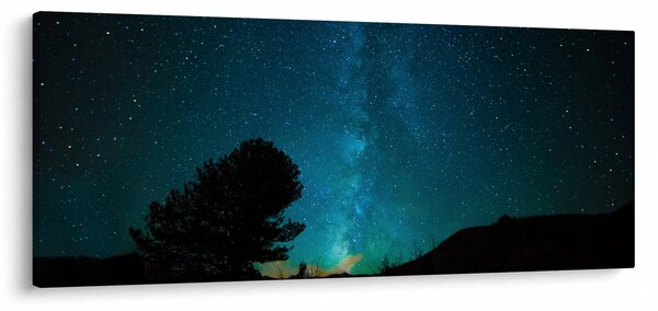 Obraz nočnej oblohy s hviezdami (120x50 cm)