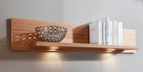 NÁSTENNÁ POLICA, jadrový buk, 130/25/21,6 cm Voleo - Regály