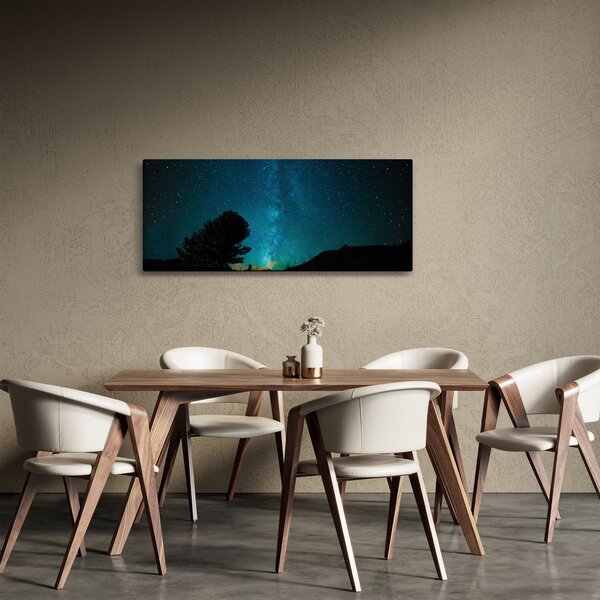 Obraz nočnej oblohy s hviezdami (120x50 cm)