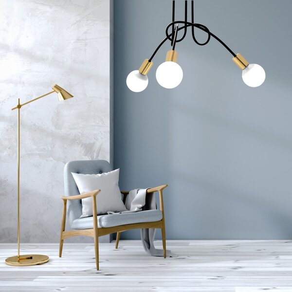 TooLight Závesný luster PARADISE 60 cm čierny