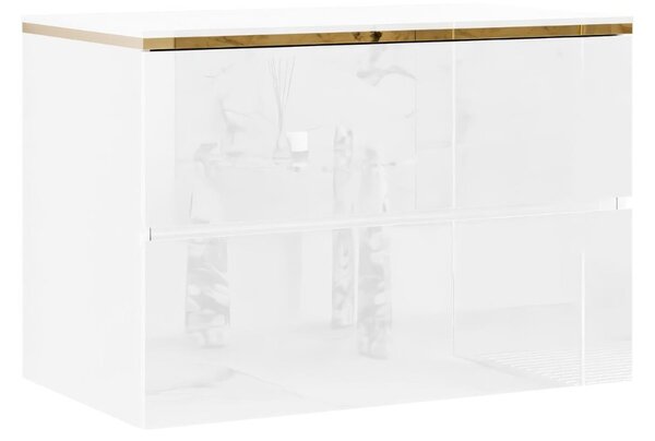 KÚPELŇOVÁ SKRINKA NESSIE BIELÝ LESK + ZLATÁ