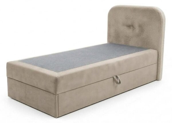 Čalúnená posteľ boxspring FORENA 90x200 cm béžová Matrac: Matrac Bonell pružinový