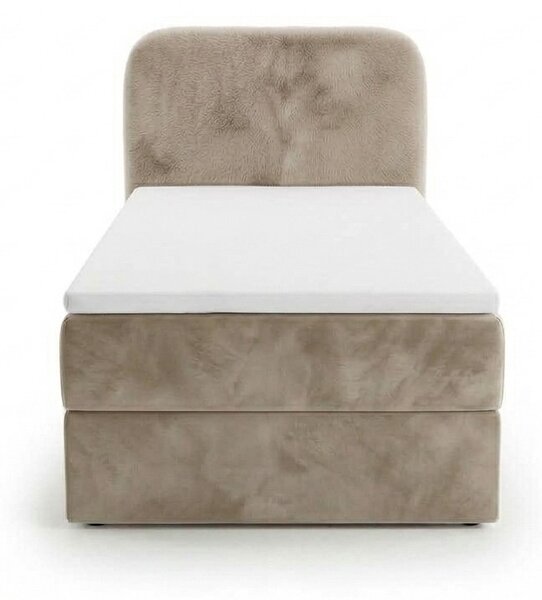 Čalúnená posteľ boxspring FORENA 90x200 cm béžová Matrac: Matrac Bonell pružinový