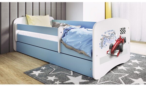 Detská posteľ FORMULA s pretekárskym autom Farba: Biela, Rozmer: 140 × 70 cm