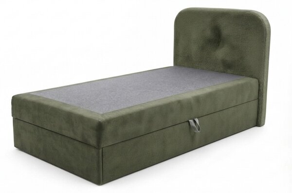 Čalúnená posteľ boxspring FORENA 90x200 cm tmavozelená Matrac: Matrac Bonell pružinový