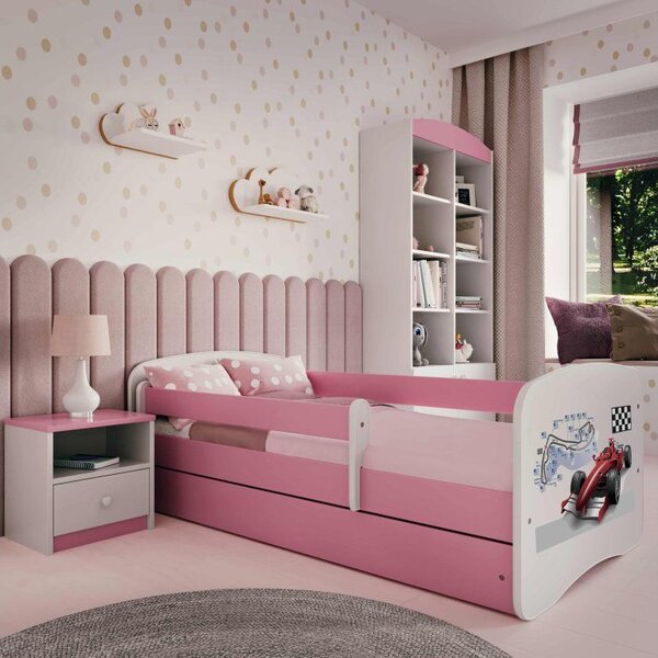 Detská posteľ FORMULA s pretekárskym autom Farba: Biela, Rozmer: 140 × 70 cm