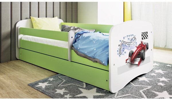Detská posteľ FORMULA s pretekárskym autom Farba: Biela, Rozmer: 140 × 70 cm