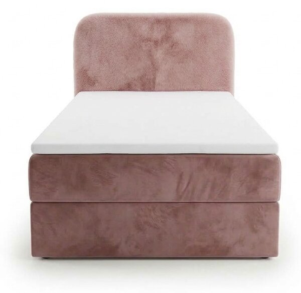 Čalúnená posteľ boxspring FORENA 90x200 cm staroružová Matrac: Matrac Bonell pružinový