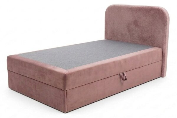 Čalúnená posteľ boxspring FORENA 90x200 cm staroružová Matrac: Matrac Bonell pružinový
