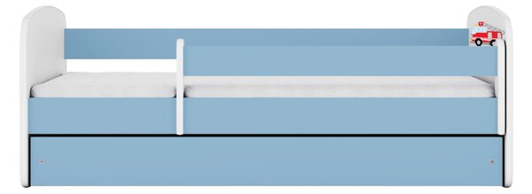 Detská posteľ SAM s hasičským autom Farba: Biela, Rozmer: 140 × 70 cm