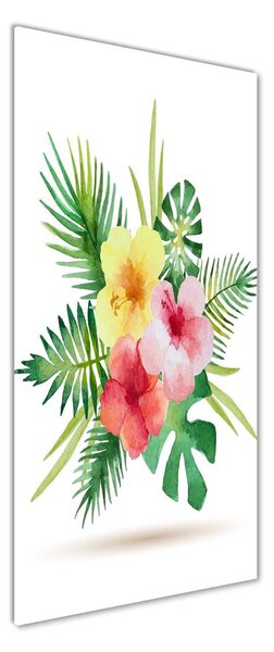 Foto obraz skleněný svislý Havajské kvety