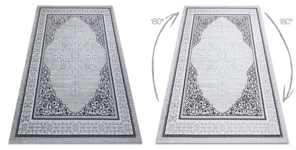 Koberec GLOSS 8490 52 Ornament - slonia kosť, sivý