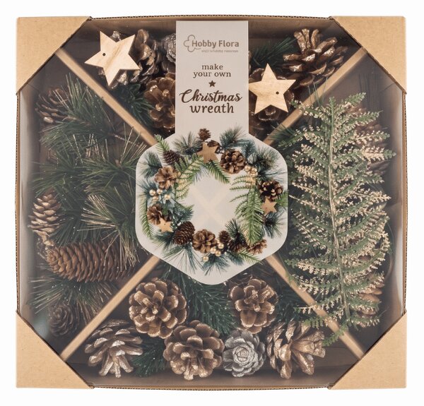 Kreatívna sada DIY CHRISTMAS na výrobu vencov a dekorácií - rôzne varianty