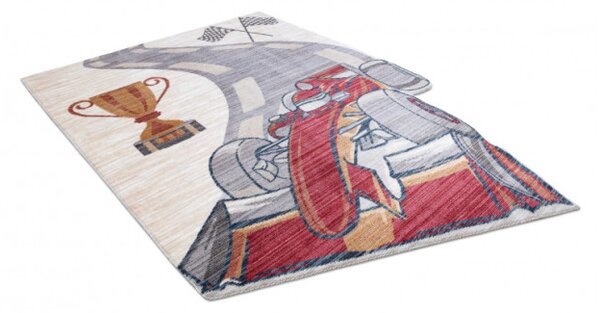 Koberec TOYS 75327 Formula 1 - krém / červený, fuksia