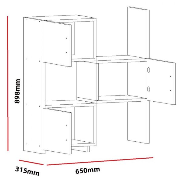 Hanah Home Kúpeľňová skrinka ANNA 65 cm biela