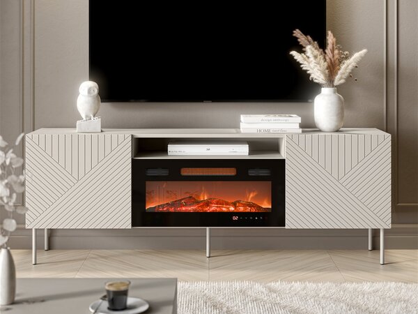 Mirjan24 TV skrinka s krbom Azynit Kasmir II 190 EF, Farby: kašmír 5903211496417